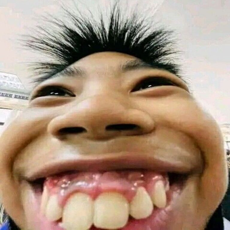 Goofy Ahh Selfie: Big Grin Close-Up