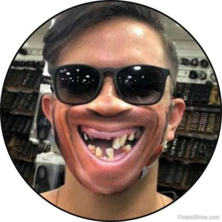 Goofy Ahh sunglasses grin in store