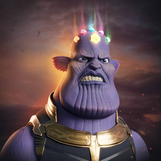 Goofy Ahh Thanos with rainbow lights