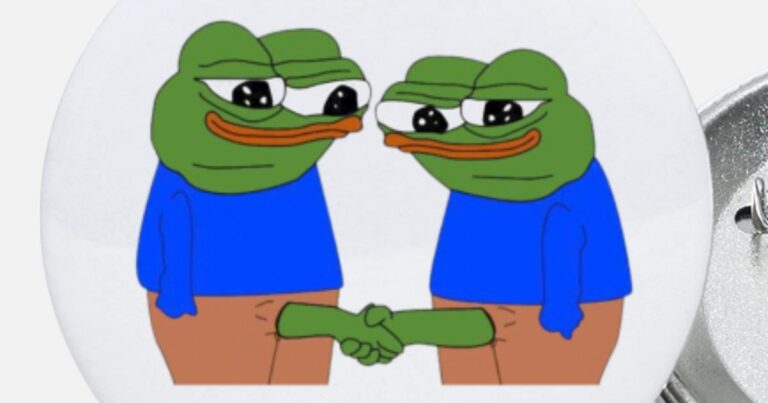 Pepe the Frog twins shake hands in goofy moment